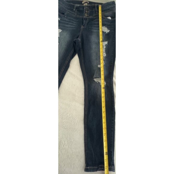 Blue Spice Blue Skinny Jeans Womens Plus Size 16 Distressed - Picture 6 of 10